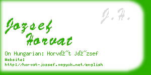 jozsef horvat business card